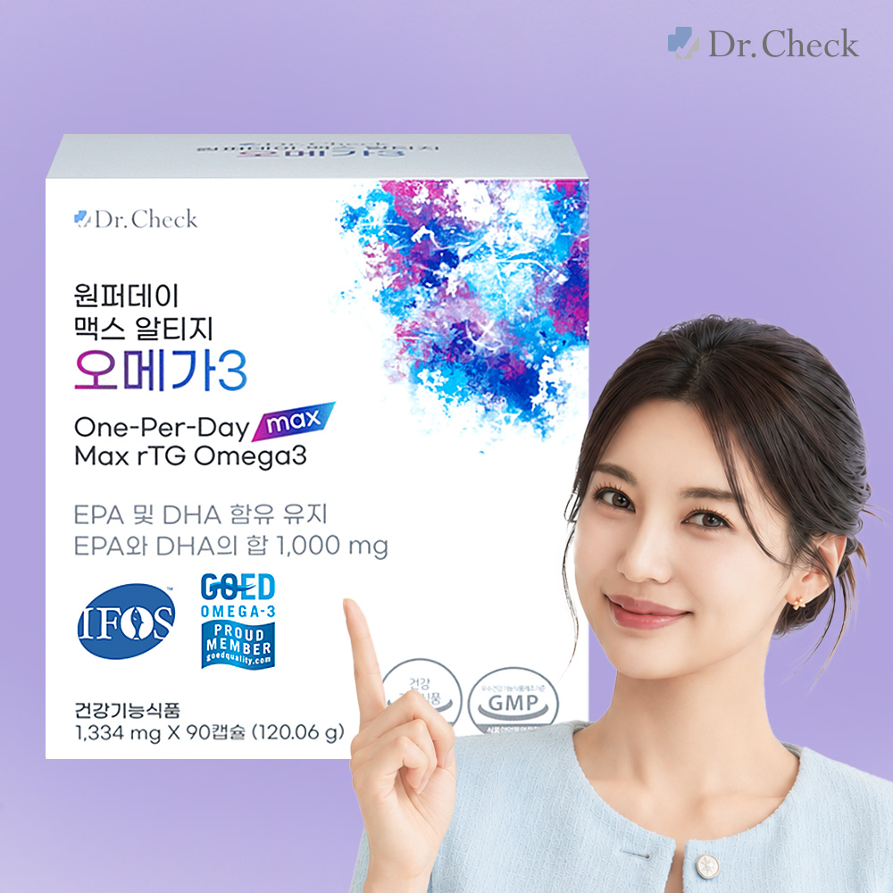 닥터체크 원퍼데이 맥스 알티지 오메가3 90캡슐, 1개 - 상품 이미지