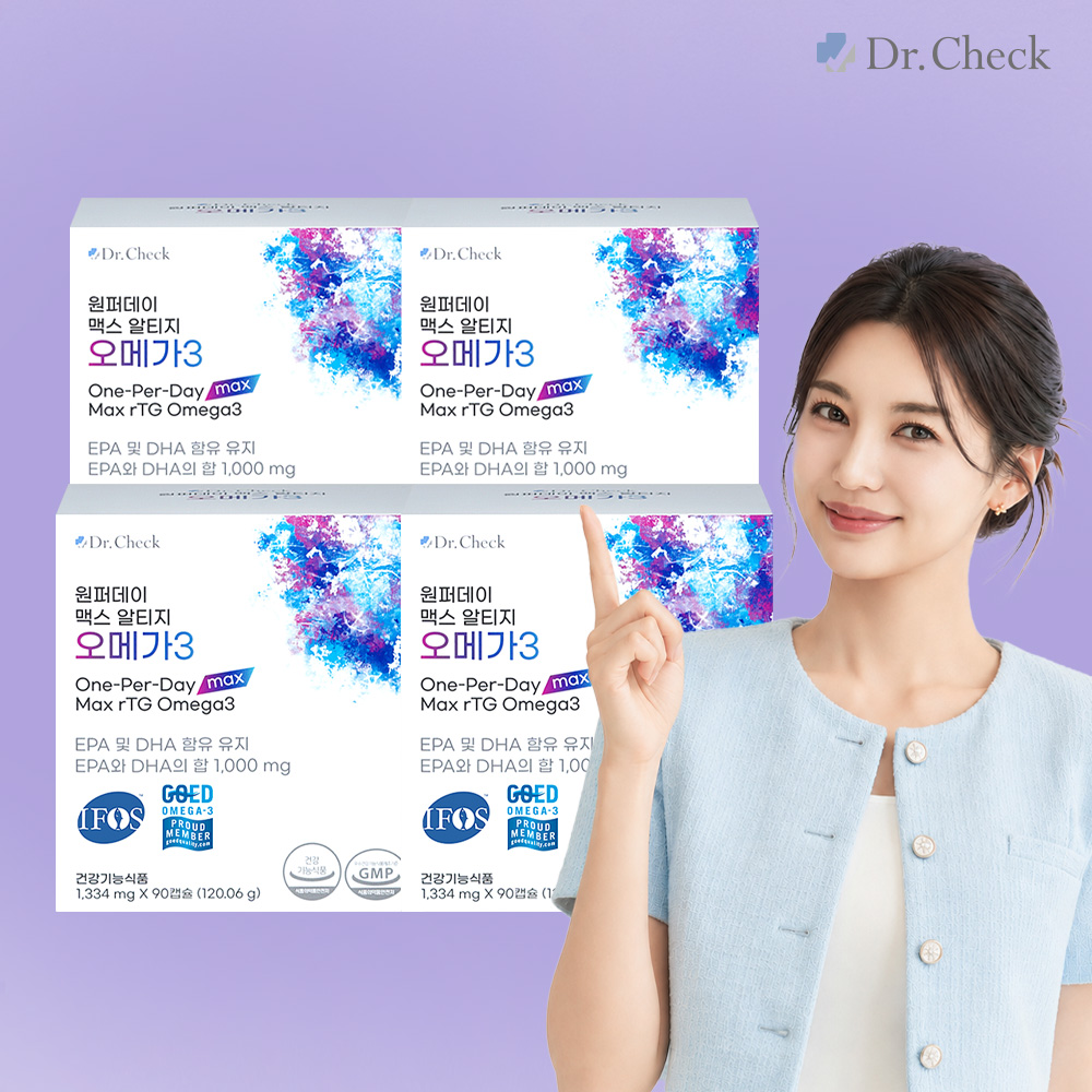 닥터체크 원퍼데이 맥스 알티지 오메가3 90캡슐, 4개 - 상품 이미지