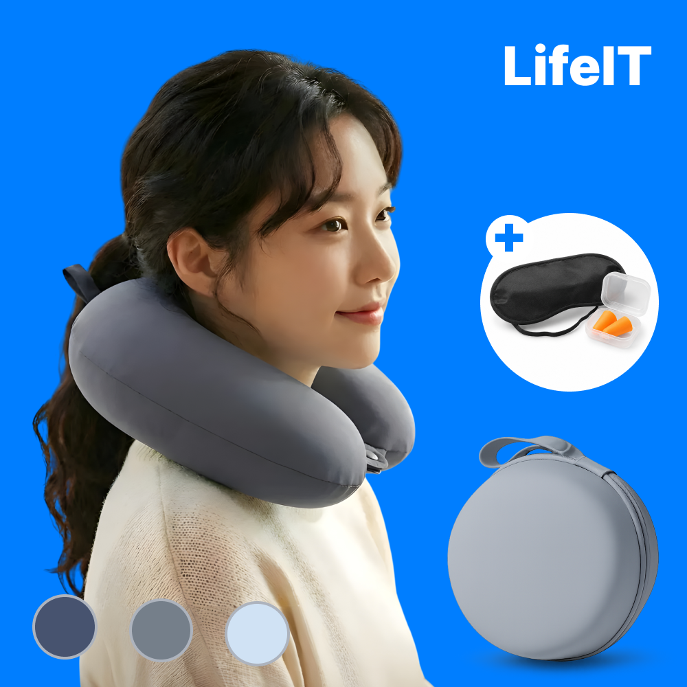 라이프잇 여행용 목베개 기내용 비행기 메모리폼 휴대용 목쿠션 상품 이미지