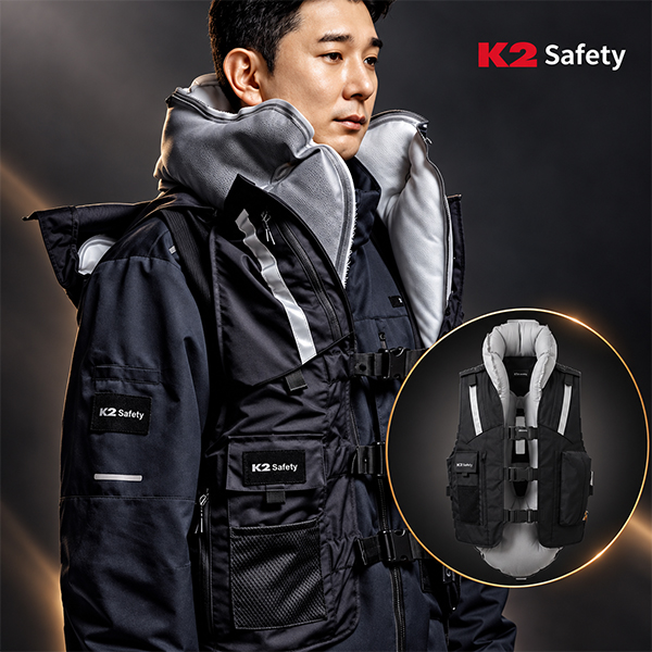 K2 세이프티 스마트 에어백 조끼 겨울 남자 안전조끼 추락보호복 작업복 추락방지 낙상방지 - 상품 이미지