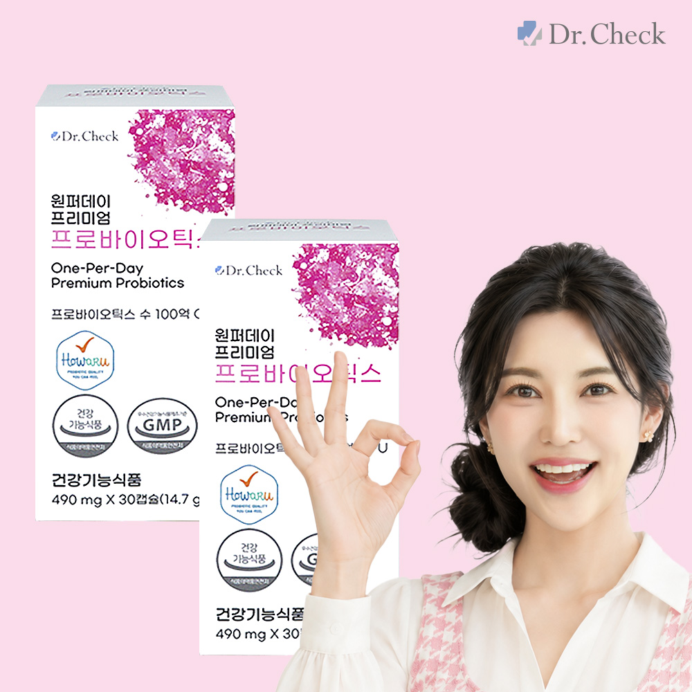 닥터체크 원퍼데이 프리미엄 프로바이오틱스 30캡슐, 2개 - 메인 이미지