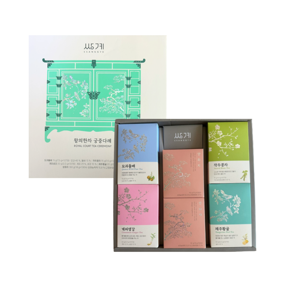 쌍계명차 왕의한차 궁중다례 선물세트 40T+쌍화차 10포 / 프리미엄 전통차 - 상품 이미지