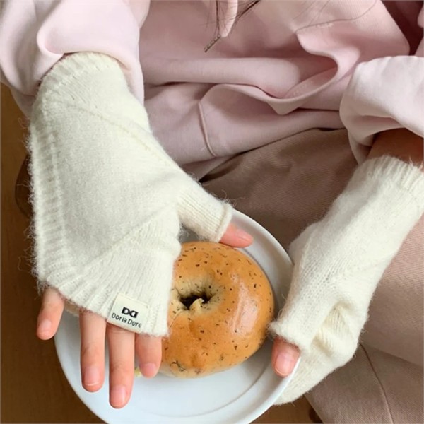 여성용반장갑 반손가락장갑 여성니트반장갑 손가락없는장갑 - 상품 이미지