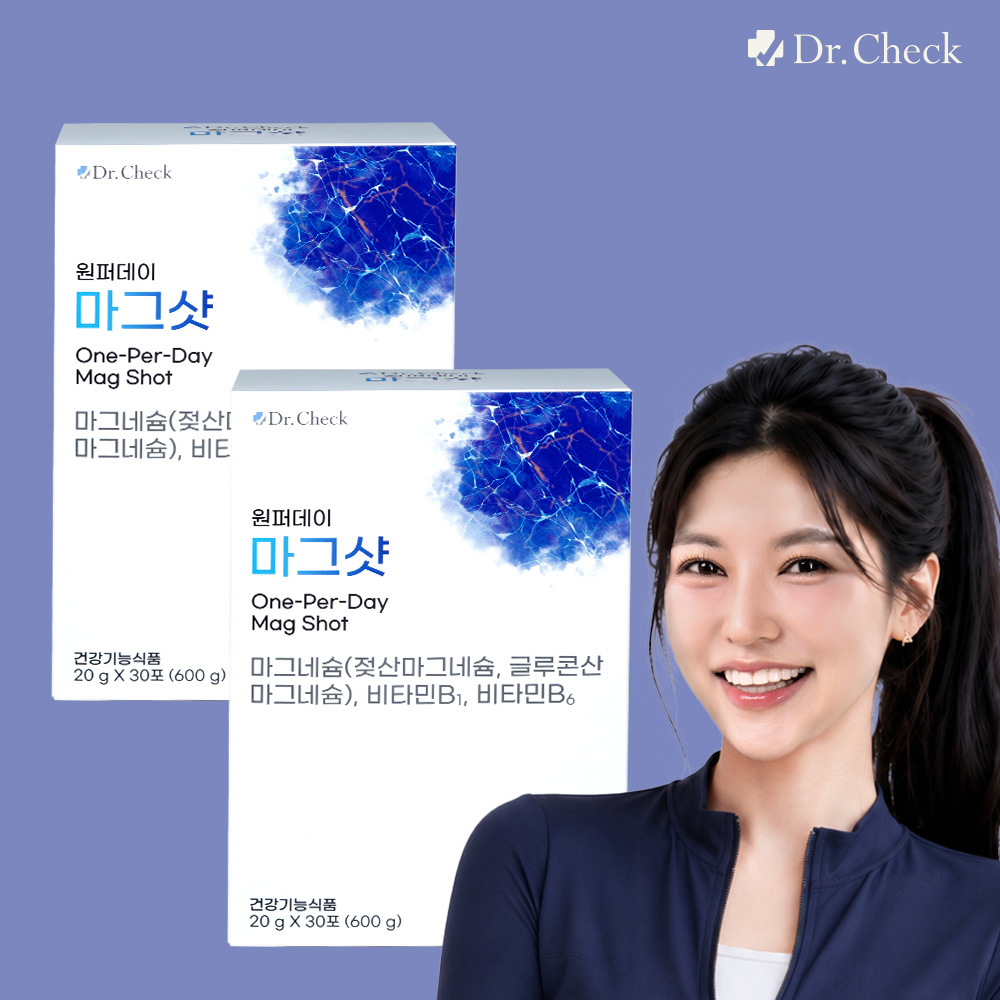 닥터체크 나지완 원퍼데이 마그샷 액상 글루콘산 마그네슘 비타민B 30포, 2개 - 메인 이미지