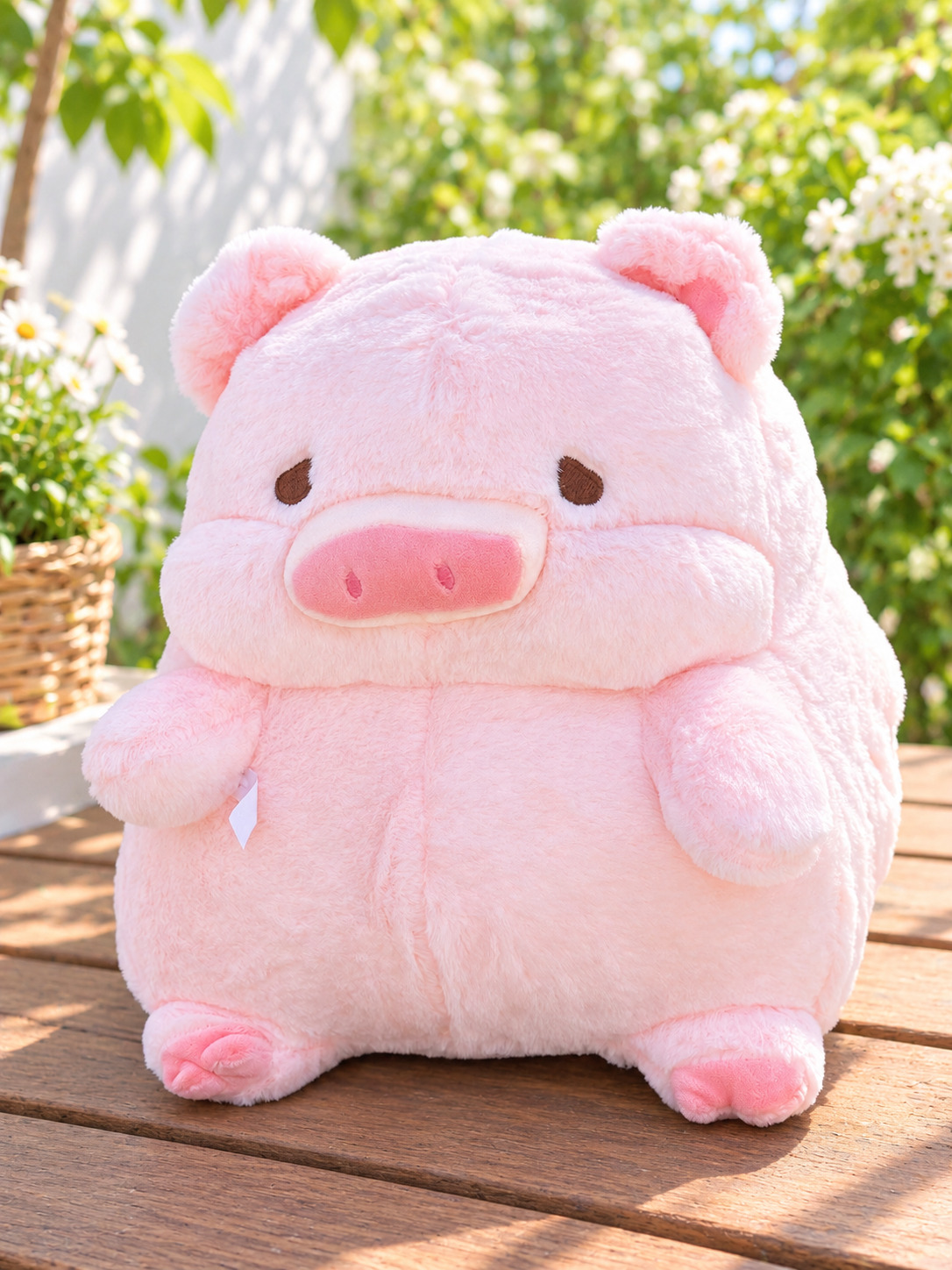 다이어트 돼지 인형 바나나 먹는 돼지 모찌 애착 대형 봉제 동물 인형 쿠션 베개 인테리어 이미지 6