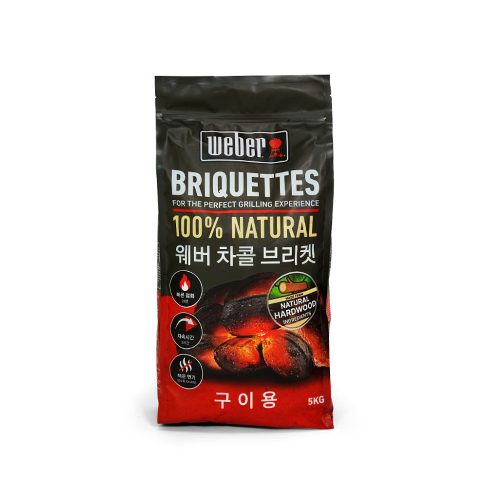 2+1 웨버 차콜 브리켓 바베큐 숯 캠핑 착화용품 5kg - 상세 이미지 2