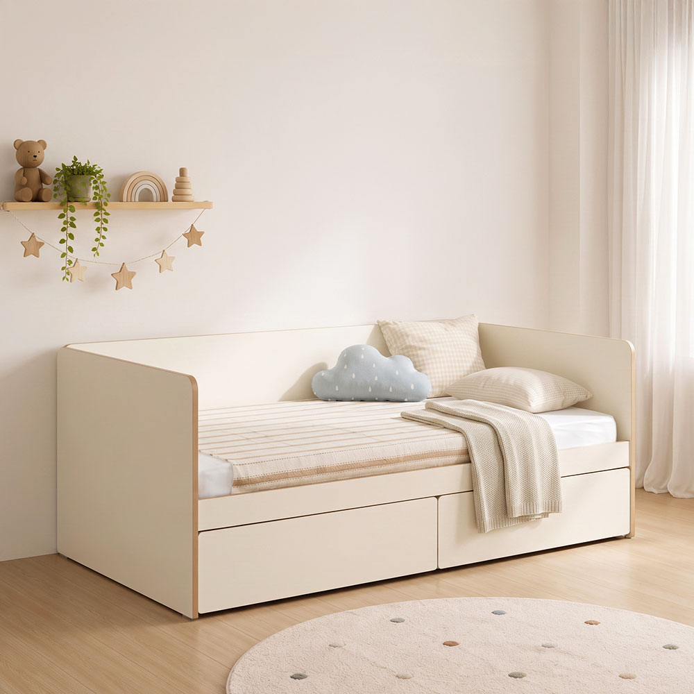 장인가구 로빈 어린이 데이베드 서랍형 수납침대 프레임SS+7존포켓 - 상품 이미지