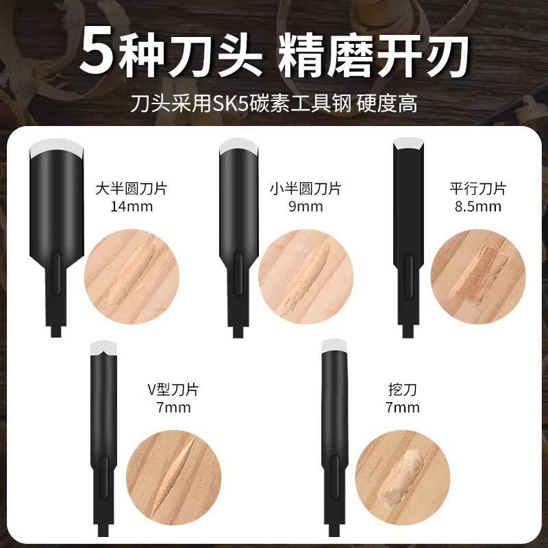 전동 조각칼 전동끌 목공예 그라인더 키트 조각 커팅 표준형+종이상자 - 상세 이미지 5