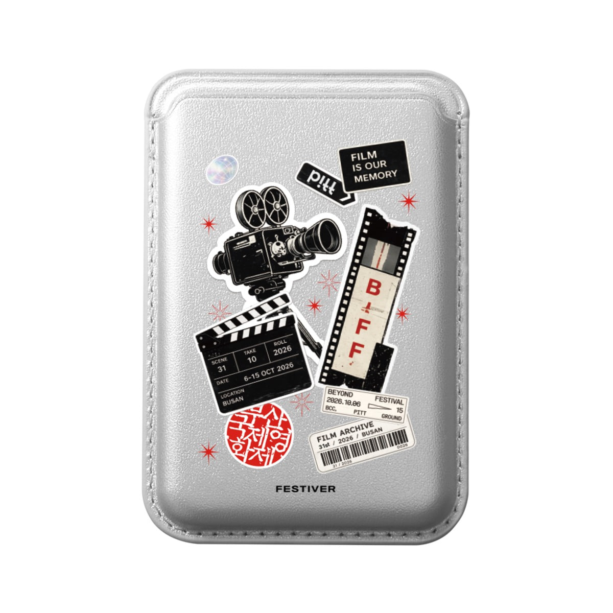 부산국제영화제 굿즈 BIFF 스티커 맥세이프 카드지갑 - 상품 이미지