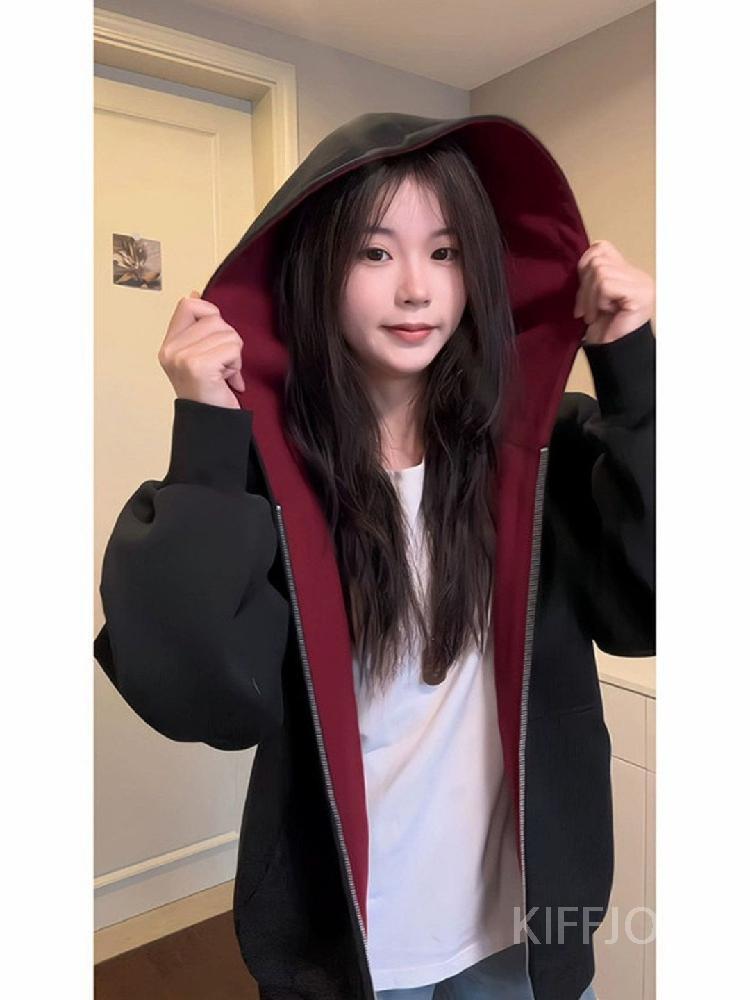 KIFFJOIT 실용적인 히든포켓 후드집업 - 상세 이미지 4
