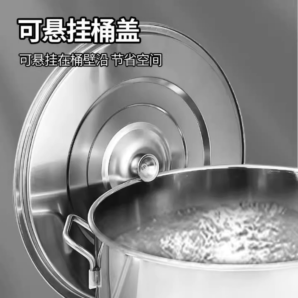 밸브 육수통 대형 업소용 스테인리스 곰탕 용기 국솥 35x35 6분 볼밸브 32L - 상세 이미지 3