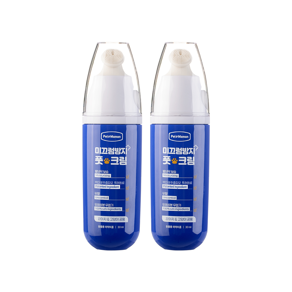 펫또마망 강아지 미끄럼방지 풋크림 슬개골탈구 예방 보습제 30ml, 2개