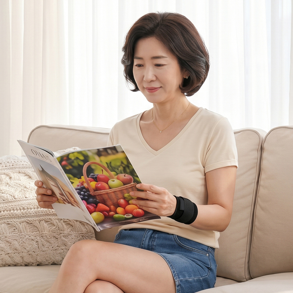 닥터코어런 블랙 자석손목보호대 배드민턴아대 의료용 관절통완화 자석 약국 - 상세 이미지 4