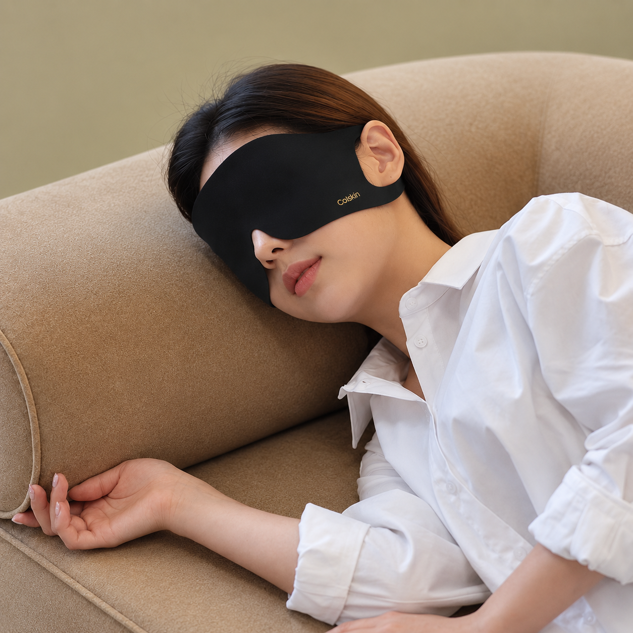 콜스킨 콜라겐 원단 초경량 암막 수면안대 / 특허받은 프리미엄 숙면안대 - 상품 이미지