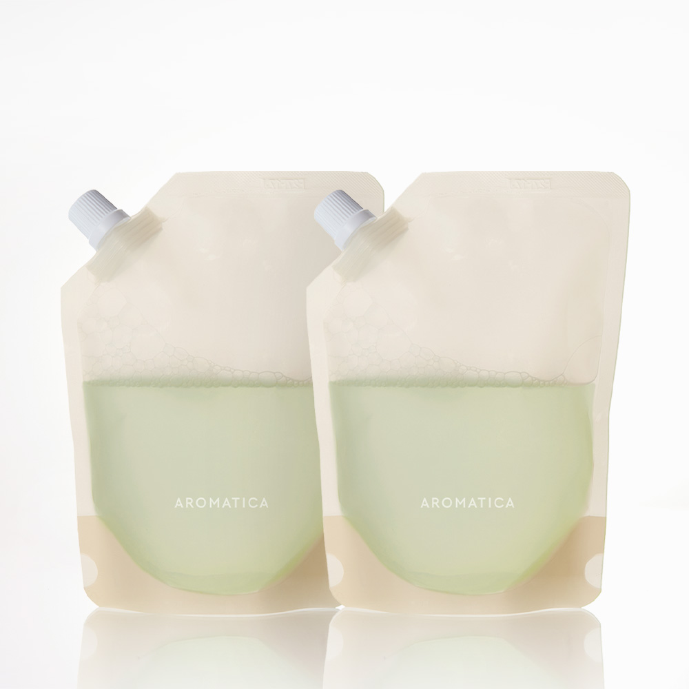 [라운지ONLY/1+1]아로마티카 어웨이크닝 바디워시 300ML (리필) 쿨링 바디워시 클렌져 샤워 젤 - 상품 이미지