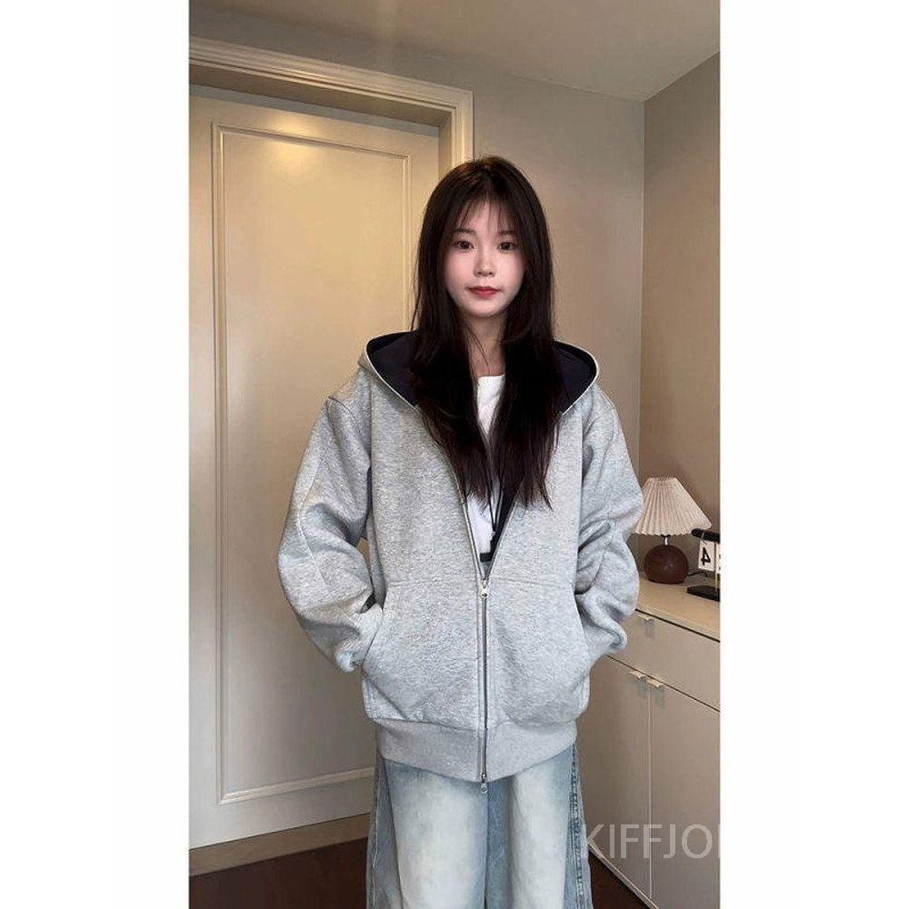 KIFFJOIT 실용적인 히든포켓 후드집업 - 상품 이미지