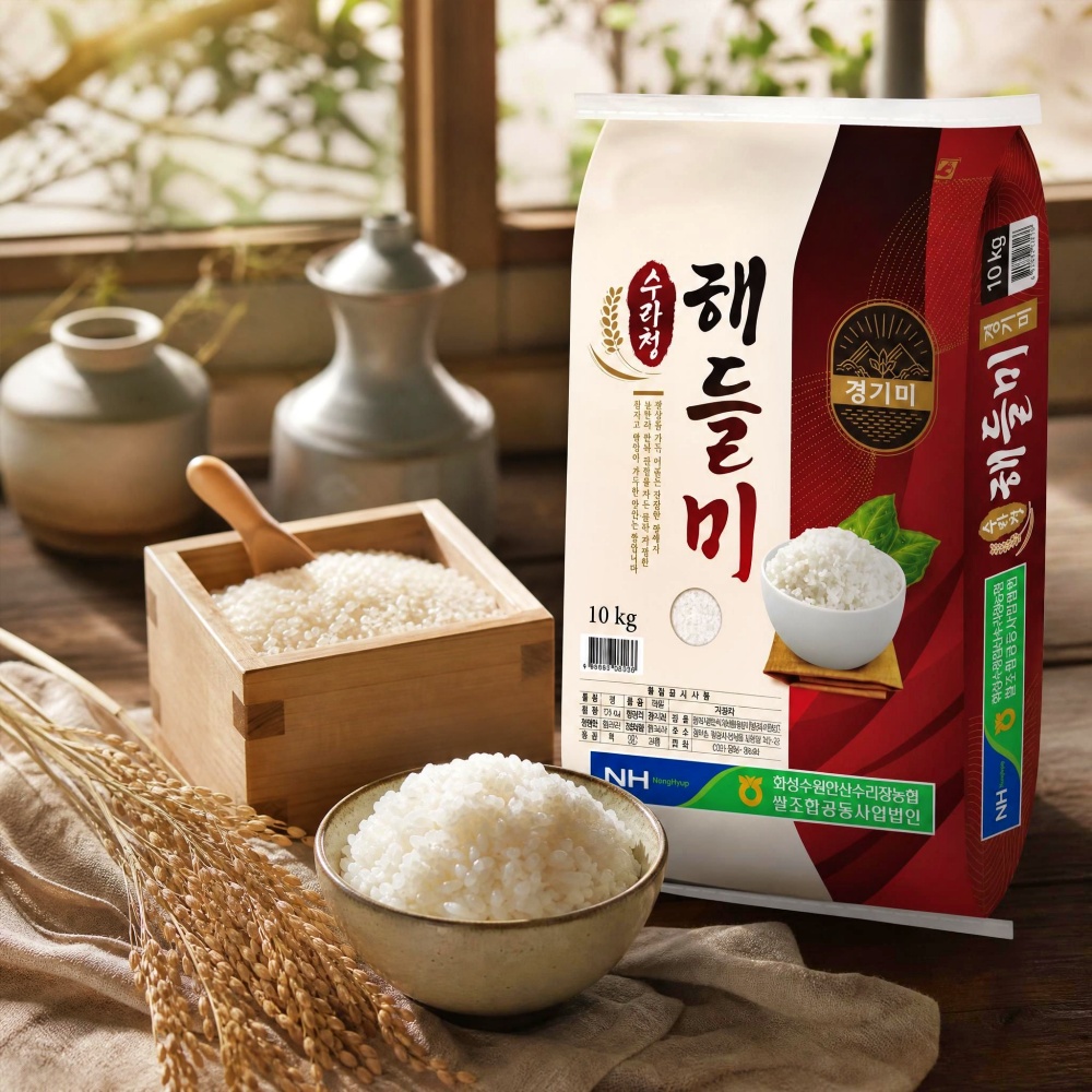 10키로 쌀 2026년 햅쌀 26년 해들미 햇쌀 햅쌀 선물 세트 화성쌀 10kg, 1개 - 상품 이미지