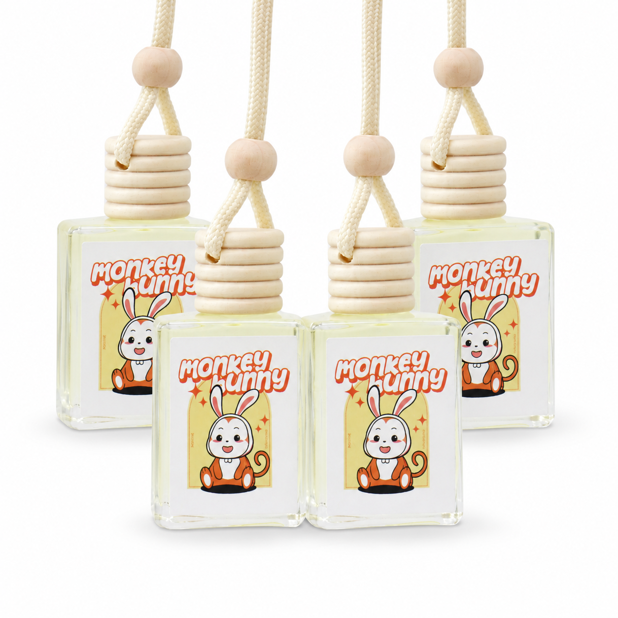 차량용 룸미러 걸이형 방향제 카 디퓨저 달콤바다 슝슝카, 15ml, 4개 - 상품 이미지