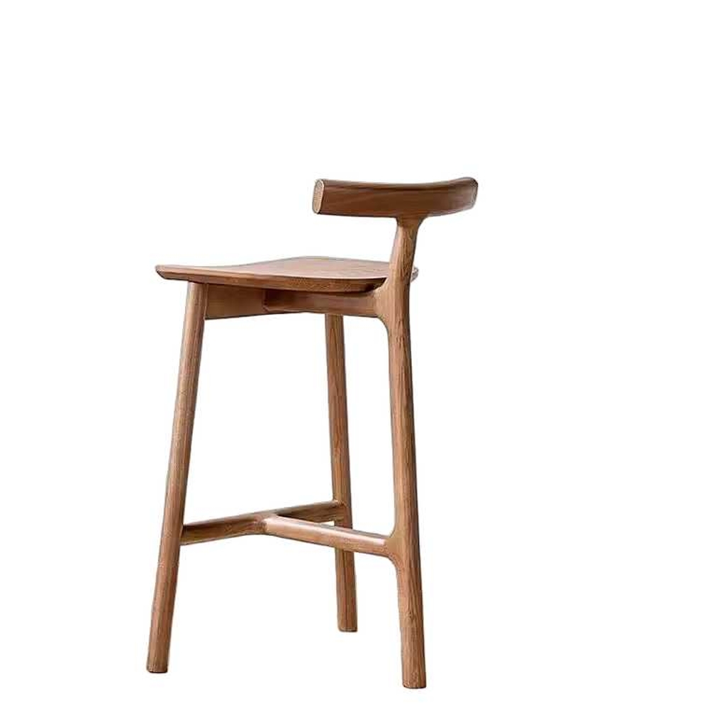 원목바의자 아일랜드식탁 키다리 인테리어 바스툴 호두색 55cm - 상품 이미지