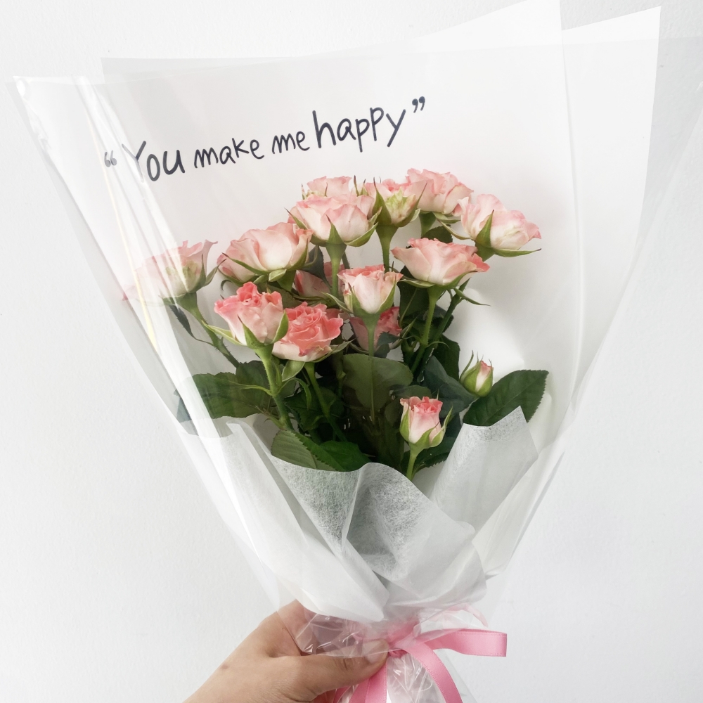 생화 장미 꽃다발 (연한장미 4~6송이) 선물 꽃배달싼곳 이미지 8