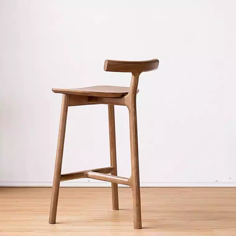 원목바의자 아일랜드식탁 키다리 인테리어 바스툴 호두색 55cm 이미지 6