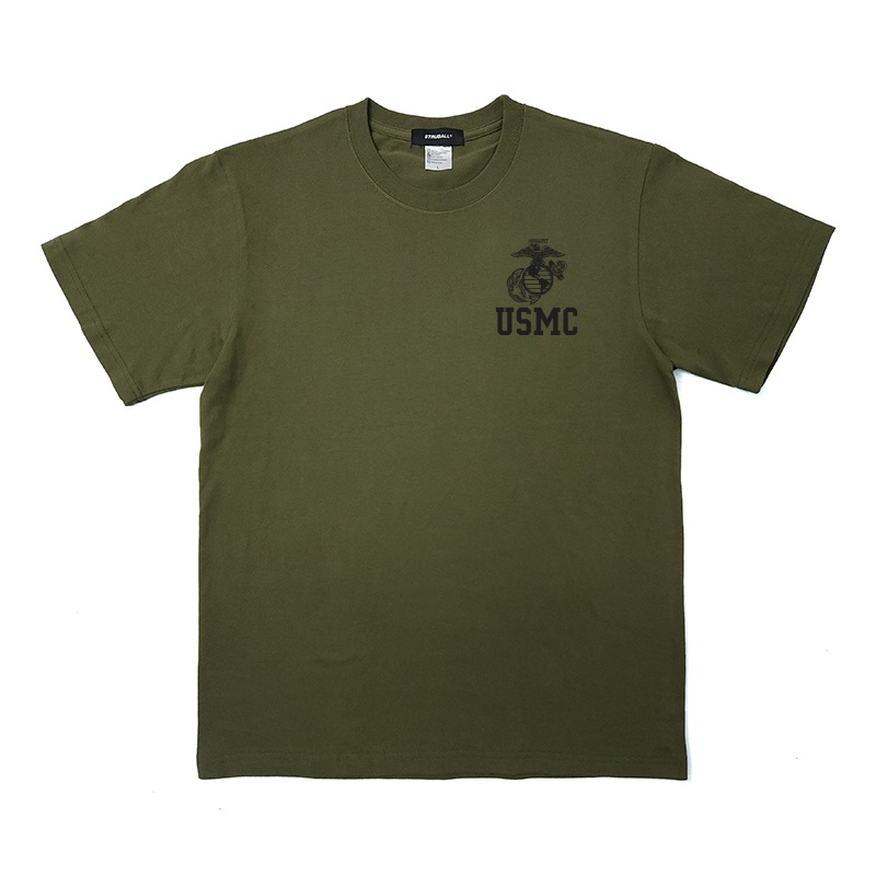 반팔티 미해병대 해군 웨이트 USMC 01.녹색 티 트레이닝 S - 상품 이미지
