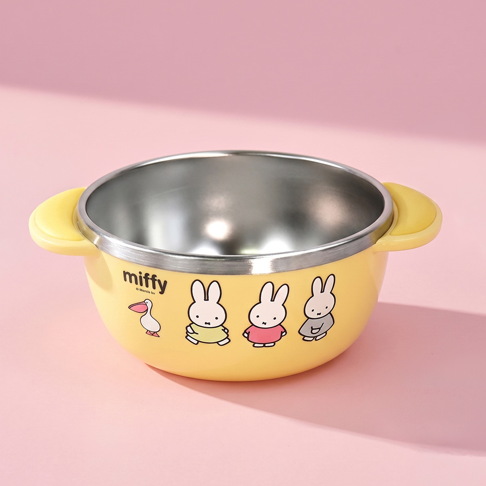 키친유 미피 논슬립 스텐 공기 옐로우 유아 밥그릇 키즈 식기 이유식 아기 그릇 볼 어린이집 - 상세 이미지 4