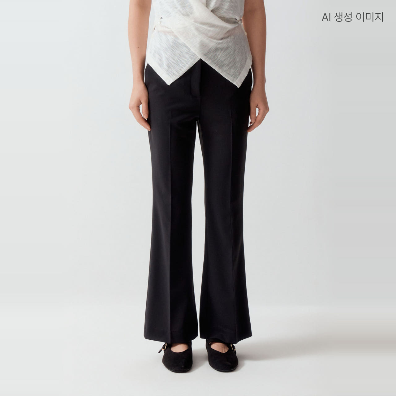 [네이버단독][N배송][스트레치] 스파오 부츠컷 밴딩 슬랙스 SPTAG49W12 - 상세 이미지 2