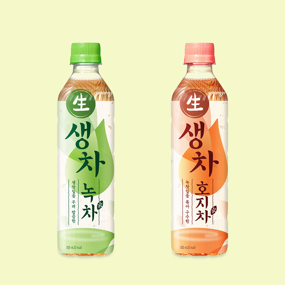 생차 녹차 500mL 20개+생차 호지차 500mL 20개 - 상품 이미지