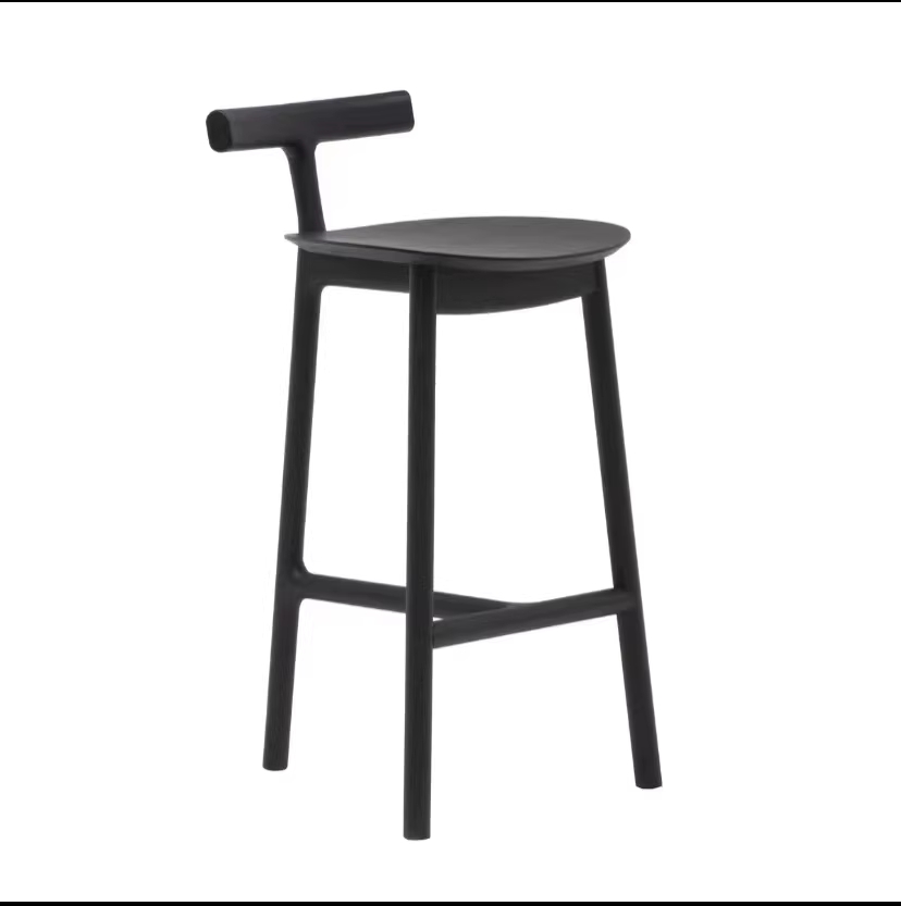 원목바의자 아일랜드식탁 키다리 인테리어 바스툴 호두색 55cm - 상세 이미지 3