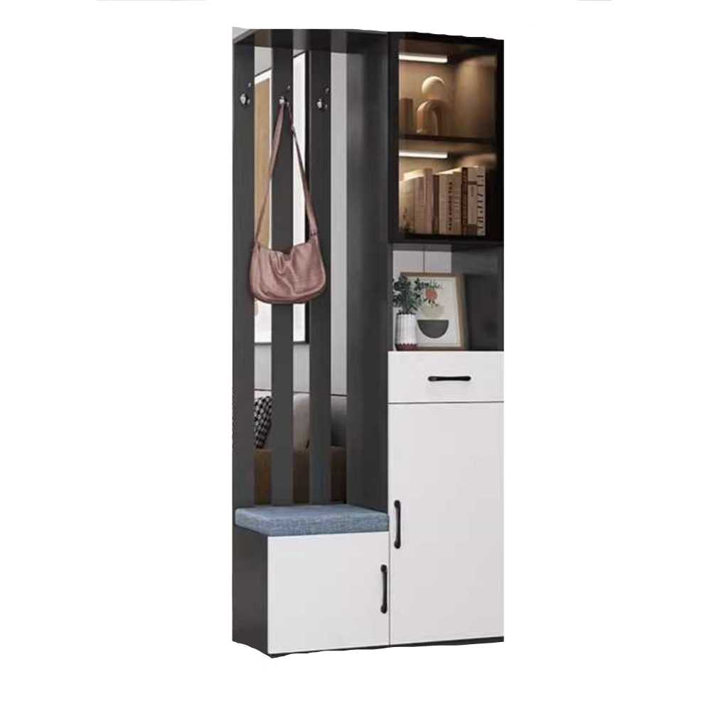 공간분리 신발장 수납장 가벽 칸막이 다용도 거실 80cm 회색 좌측 - 상품 이미지