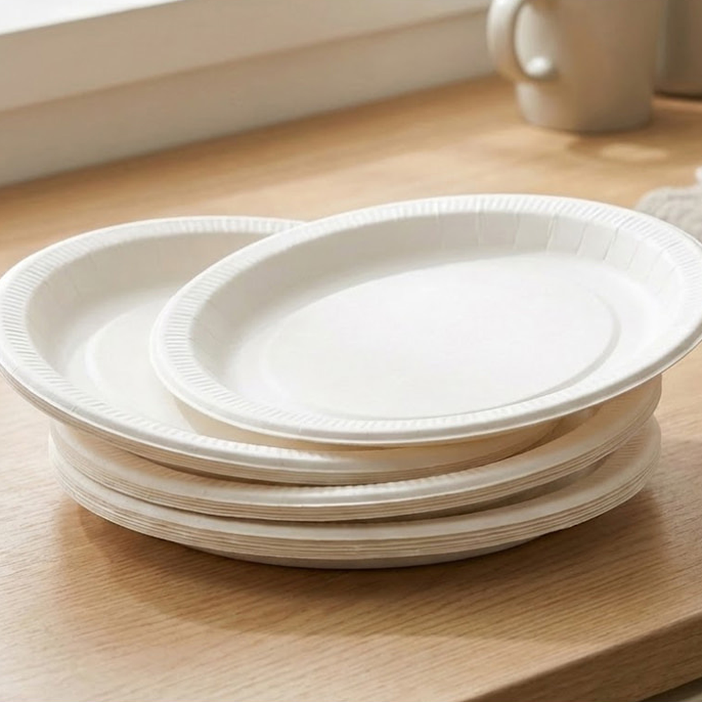 전자레인지생분해종이접시 간편재가열다회용일회용접시 홈파티용야외활동 26cm 10p 3구 - 상세 이미지 2