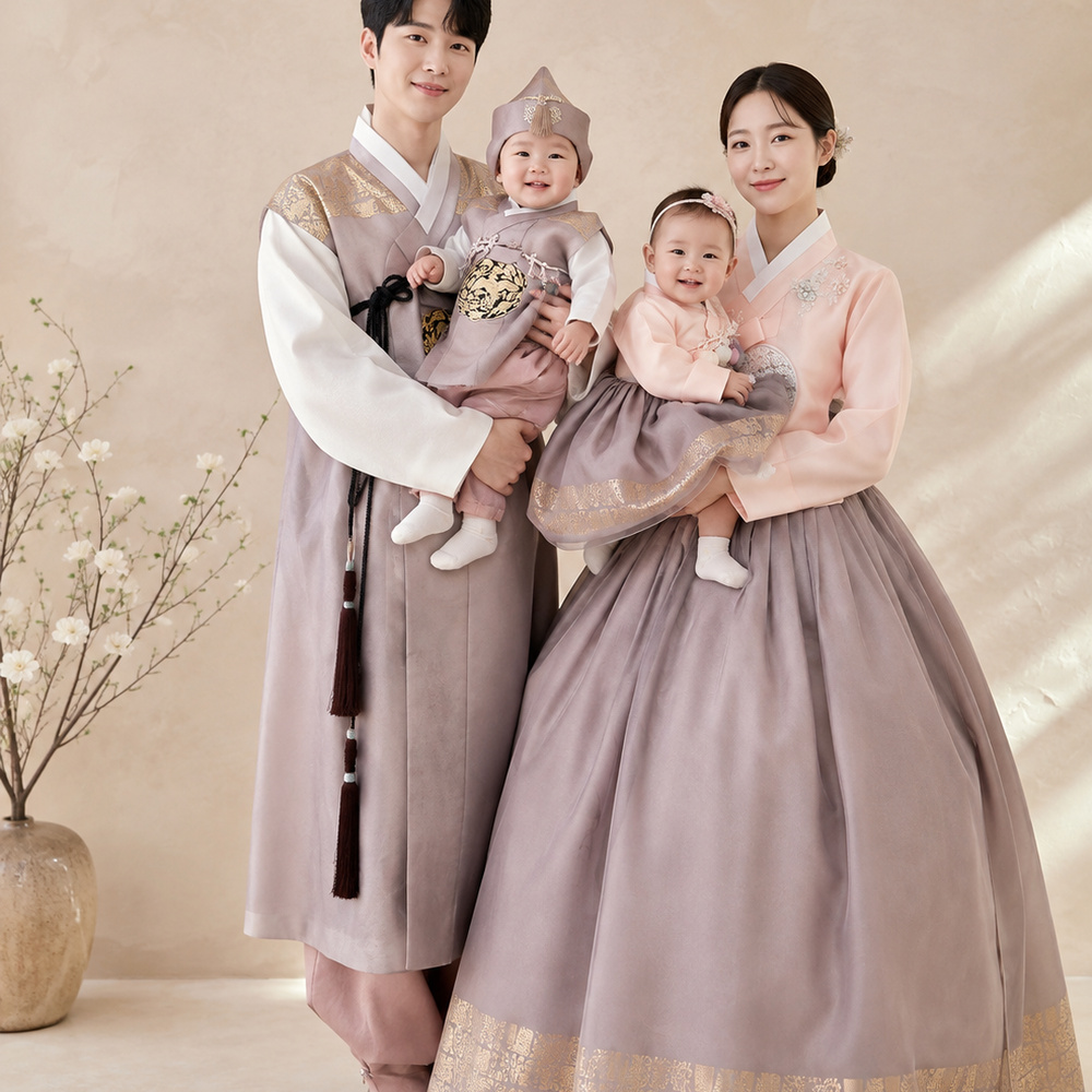 궁 한복 대여 돌잔치 3인가족 서울 경기도 부산 한옥 촬영 119번 상품 이미지
