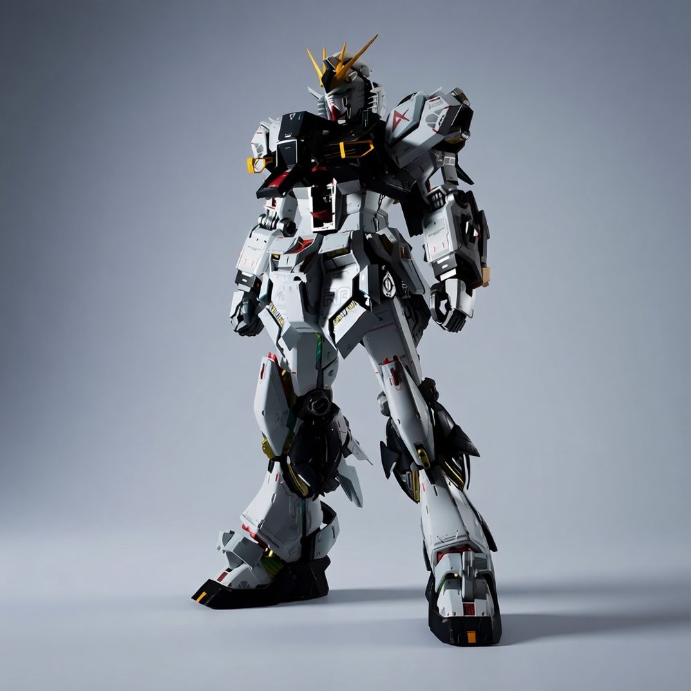 반다이 기동전사 건담 역습의 샤아 RX-93 뉴 건담 비스케일 액션 피규어 METAL STRUCTURE 해체장기 재판 - 상품 이미지