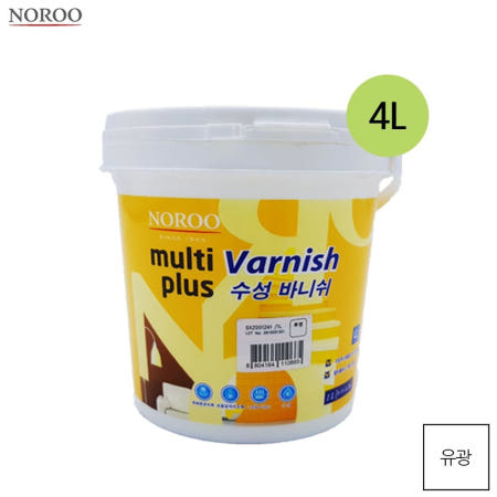 레코멘 수성바니쉬 목재용 투명 유광 4L 목재용수성니스 목재코팅제 유광바니쉬