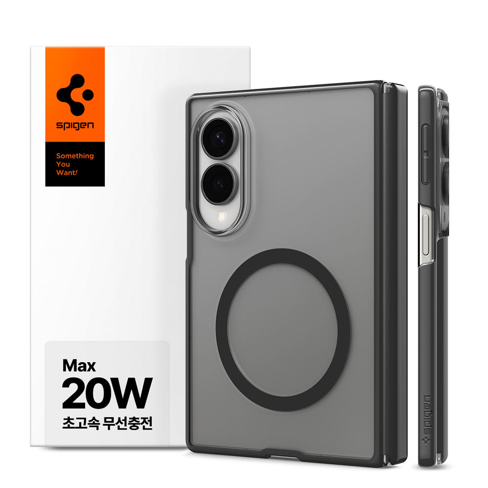슈피겐 20W 충전 갤럭시 맥세이프 케이스 초슬림 에어스킨제로 맥핏 갤럭시Z 폴드8 TPU+PC 클리어블랙 - 최저가 45,000원