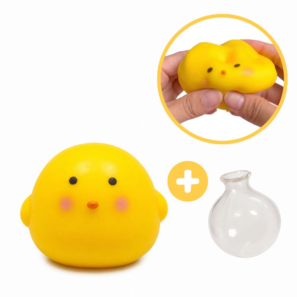 빌리네집 병아리 크런치 슬랑이 + 커버증정 슬라임 말랑이 스퀴시 - 상품 이미지