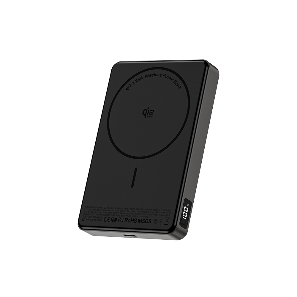 qi2.2 무선 25W 고속충전 맥세이프 보조배터리 10000mAh, 블랙 이미지 7
