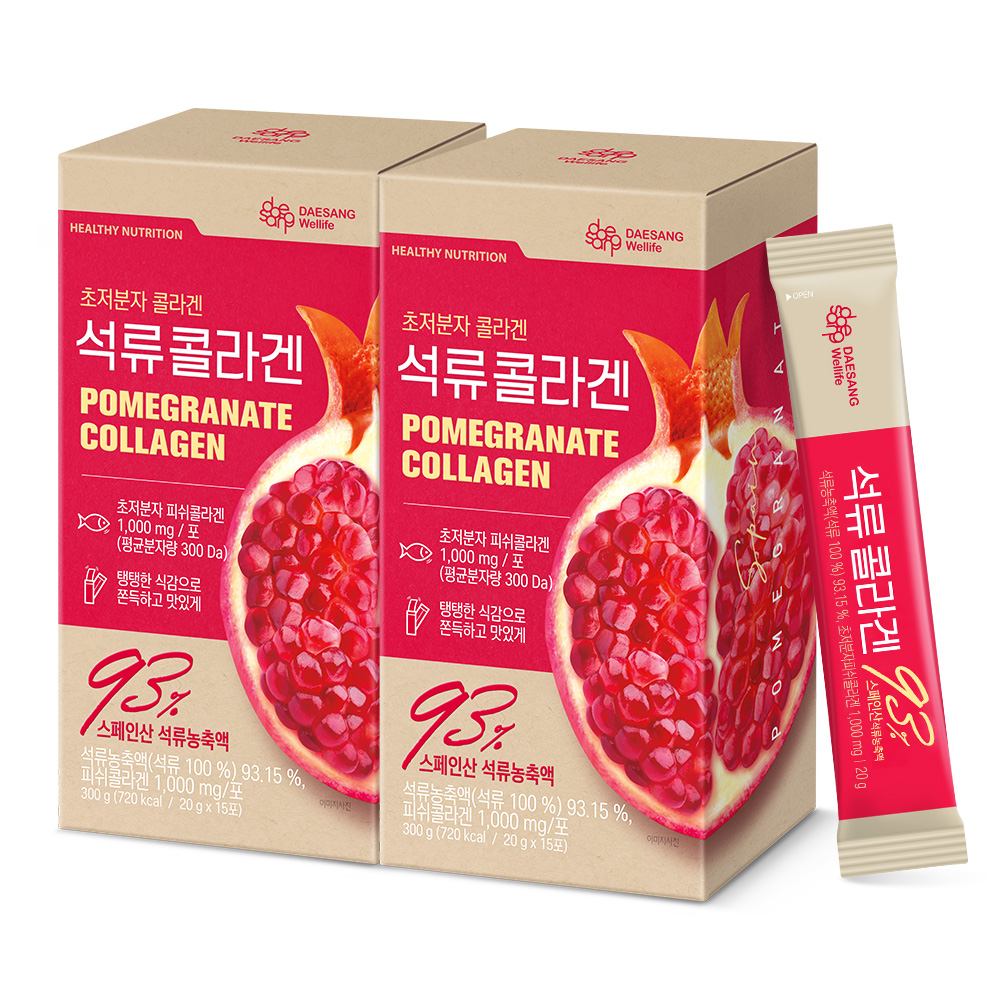웰라이프 석류 콜라겐 스틱 (20g) 저분자 젤리스틱 피쉬어류 15포, 2개 - 상품 이미지