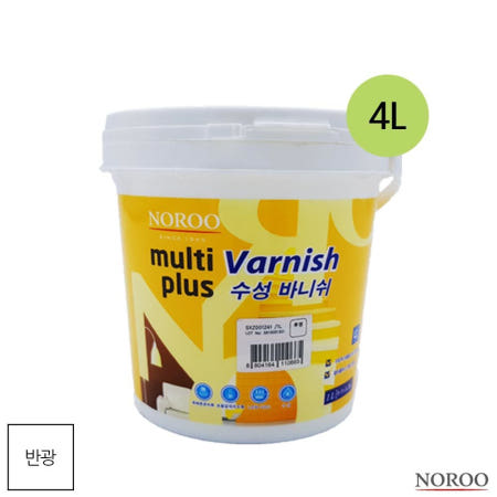 레코멘 수성바니쉬 목재용 투명 반광 4L 수성코팅제 투명코팅제 목재용니스