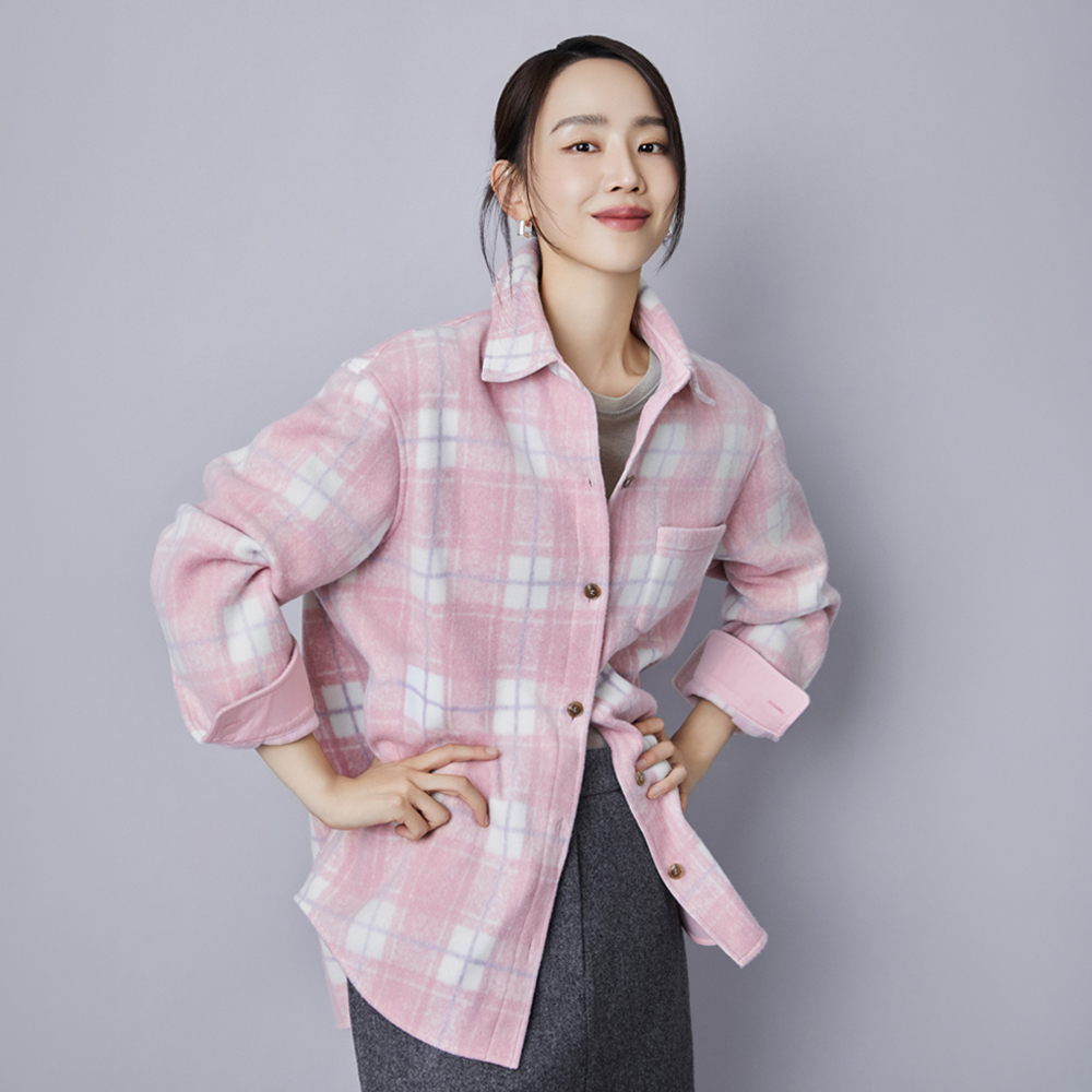 더엣지 26FW 플리스 체크 셔츠자켓 - 상품 이미지