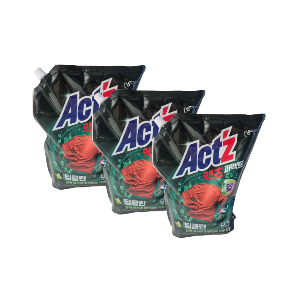 액츠 퍼펙트 딥클린 2L x3개 겸용 액체세제 - 상품 이미지