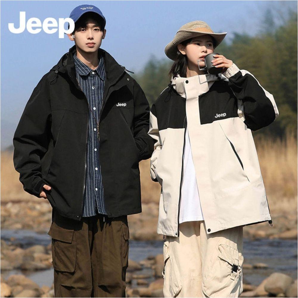 Jeep 남성 바람막이 자켓 아웃도어 방풍 점퍼 간절기 고프코어 집업 - 상품 이미지