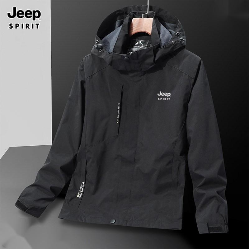 JEEP 남성 바람막이 자켓 간절기 아웃도어 집업 점퍼 빅사이즈 - 상품 이미지