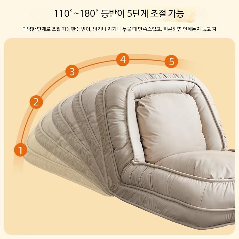 1인용 접이식 소파베드 좌식 간이침대 거실 침실 패브릭 소파 겸 침대 원룸 - 상세 이미지 3