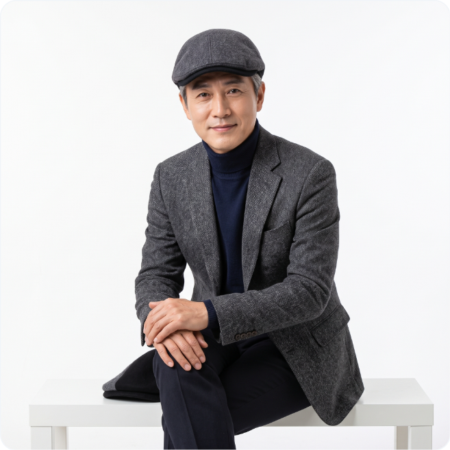 남자 헌팅 정장 할아버지 모자 어르신 중년 남성 도리구찌 아빠 모자 - 상품 이미지