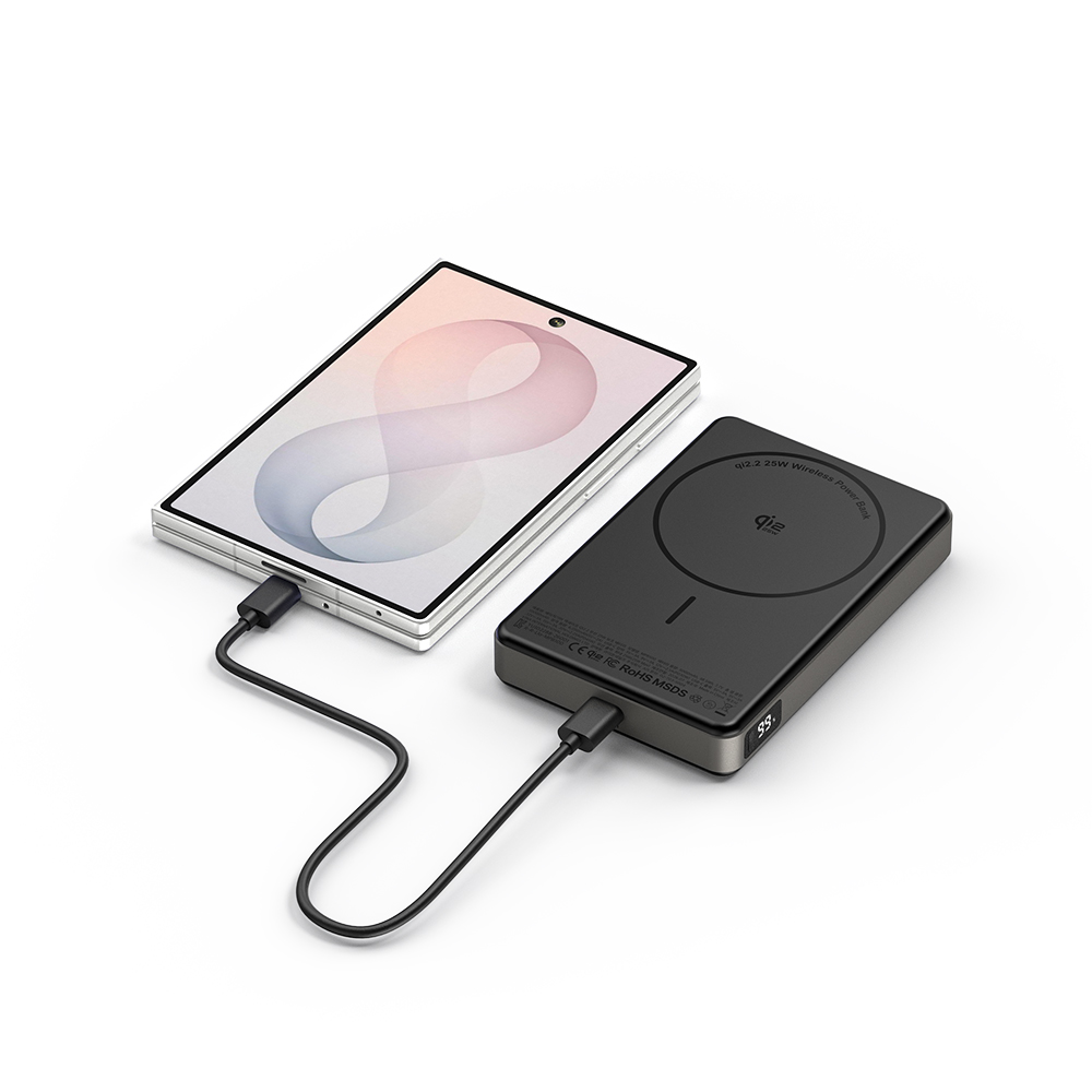qi2.2 무선 25W 고속충전 맥세이프 보조배터리 10000mAh, 블랙 - 상세 이미지 4