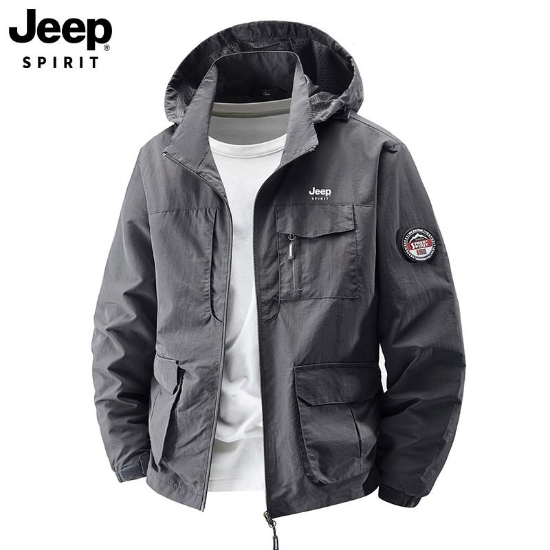 JEEP 남성 바람막이 방풍 방수 포켓 후드 자켓 아우터 점퍼 - 상품 이미지