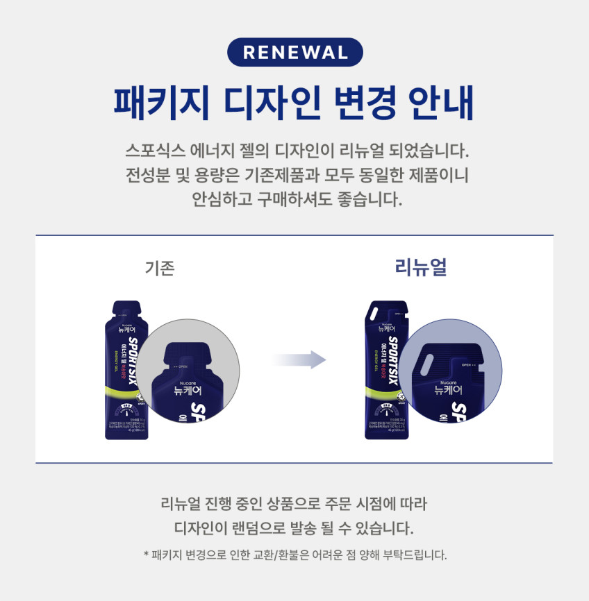 뉴케어 스포식스 러닝 마라톤 에너지젤 복숭아맛 8포, 1개 판매처 상세 정보 이미지 1