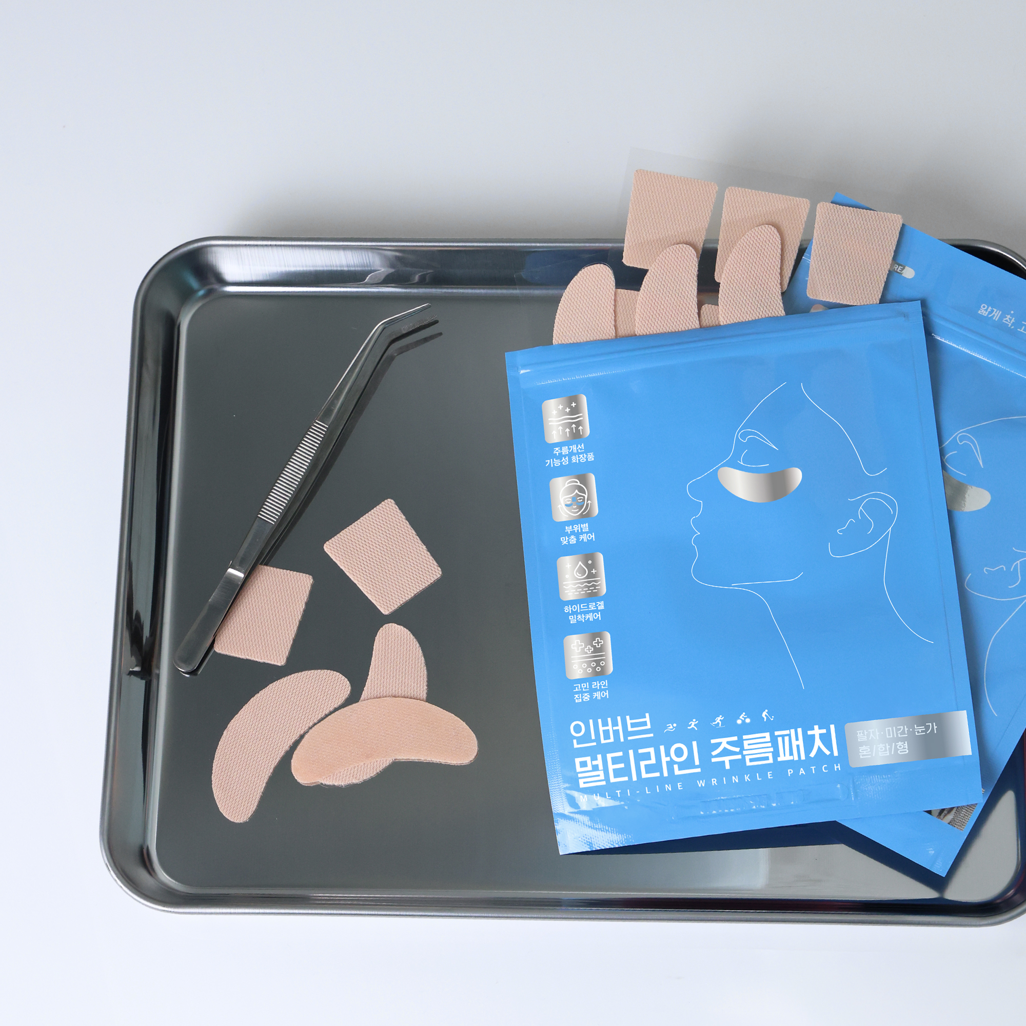 인버브 멀티라인 주름패치 30매 미간 이마 팔자 주름 리프팅 케어 이미지 3